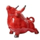 thumbnail image 2 of Adornos de Vaca de Cerámica Roja para Decorar El Hogar, La Sala de Estar o El Escritorio. Atraen La Prosperidad. Artesanías Auspiciosas., 2 of 6