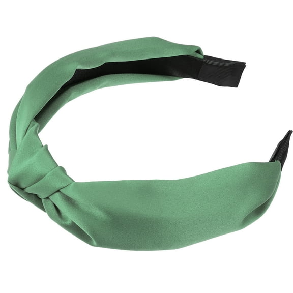 Vocoste Silk Knotted Headband Hairband for Women Green 1.2 Inch Wide 1 Pcs