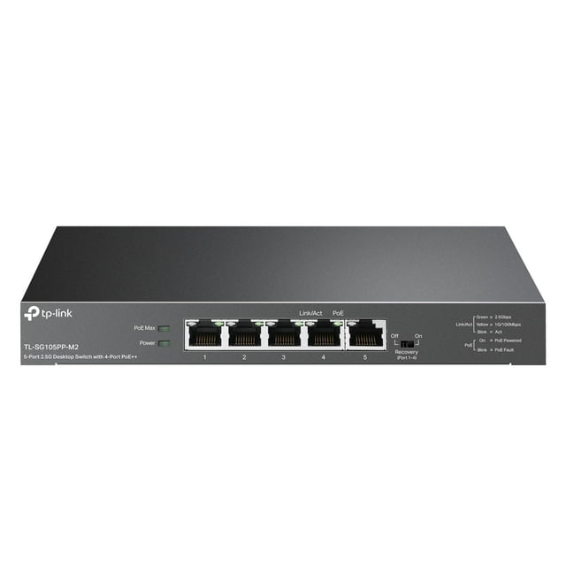 Conmutador TP-Link TL-SG105PP-M2 de 5 puertos 2,5 Gigabit Multi-Gigabit