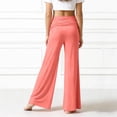 thumbnail image 5 of YOUYEDIAN Yoga Pants Girls Fold Over Low Waist Wide Leg Sweatpants Flare Leggings Bell Bottoms Y2K Foldover Pants (Watermelon Red, 13-14 Years), 5 of 6