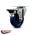 thumbnail image 2 of 4 Inch Solid Poly Wheel Swivel Top Plate Caster Posi Brake Service Caster, 2 of 2