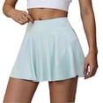thumbnail image 2 of RUTAYY Women High Waist Skort 2 In 1 Running Tennis Skirt With Shorts Yoga & Fitness Skirt For Badminton Drawstring Solid Color Casual Travel Skirts, 2 of 5