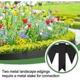 thumbnail image 5 of EAYSG 10-Pack Galvanized Steel Landscape Lawn Edging - 4.5in H Black Powder Coated Bendable Metal Strips - Hammer-in Edging Border w/ 11 Clips - Yard Pathway Divider (33Ft Total), 5 of 7