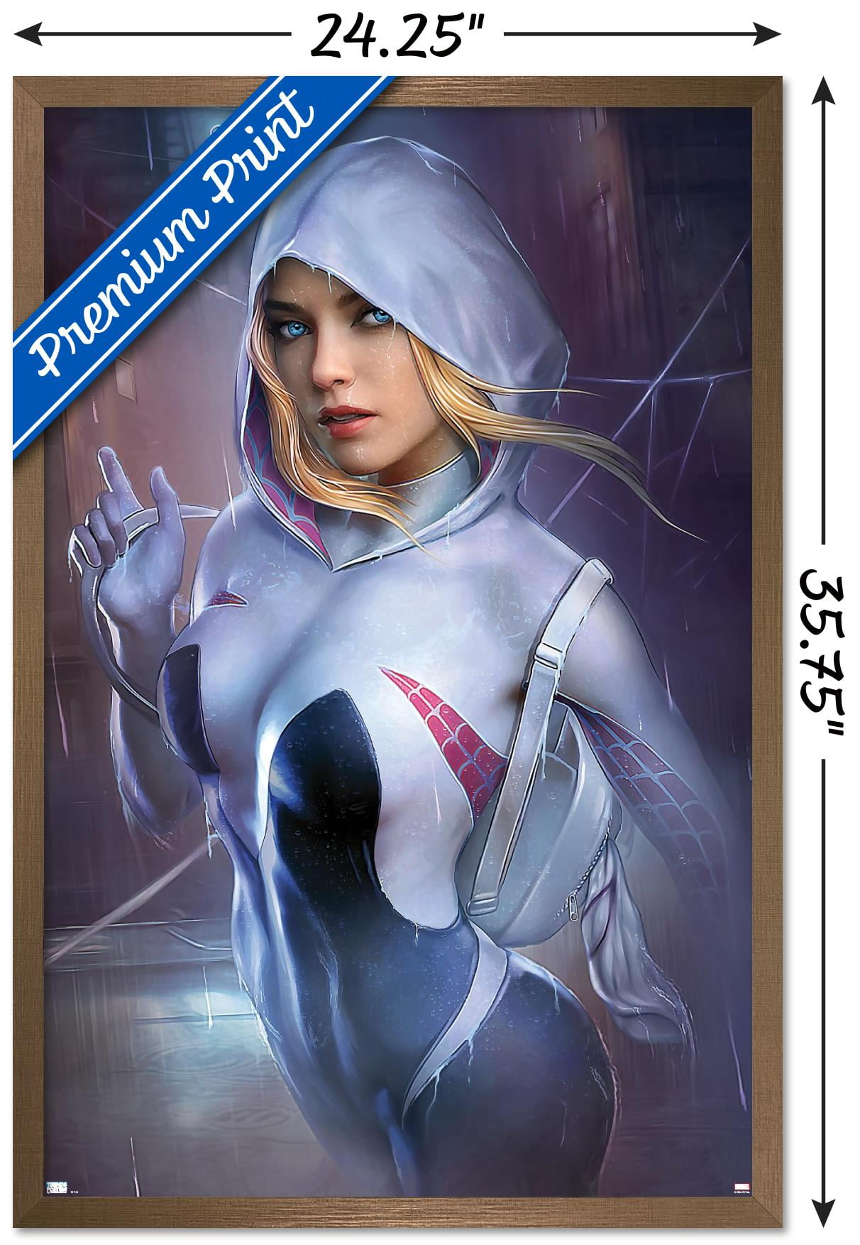 Marvel Comics - Ghost Spider - Ghost Spider #1 Variant Cover Wall Poster, 22.375" x 34", Framed