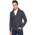 thumbnail image 5 of Purcoar Mens V-Neck c Long Sleeve Cardigan Cover-up, 5 of 9