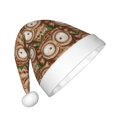 thumbnail image 2 of Haiem Beautiful Owl Pattern Santa Hat Confortable Velvet Christmas Hat for Christmas Party Favors Fit for Adults and Kids, 2 of 6
