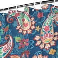 thumbnail image 3 of Blue Paisley and Floral Pattern Shower Curtain 72"x72" ,Bathroom Decorative Shower Curtains Set with 12 Hooks,Modern Waterproof Washable Shower Curtain, 3 of 6
