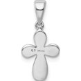 thumbnail image 3 of Sterling Silver Rhodium-Plated Enamel & Glitter Fabric Cross Pendant (15.3 X 9.6) Made In India qc9078, 3 of 5