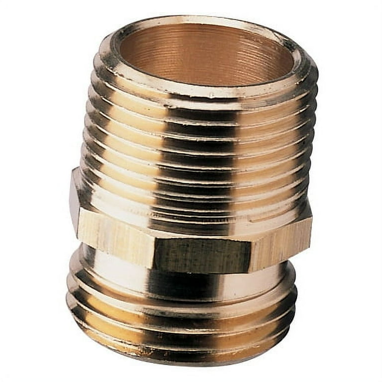 Gilmour 3/4 in. Brass Threaded Double Male Hose Connector Gilmour 3/4 in. Brass Threaded Double Male Hose Connector