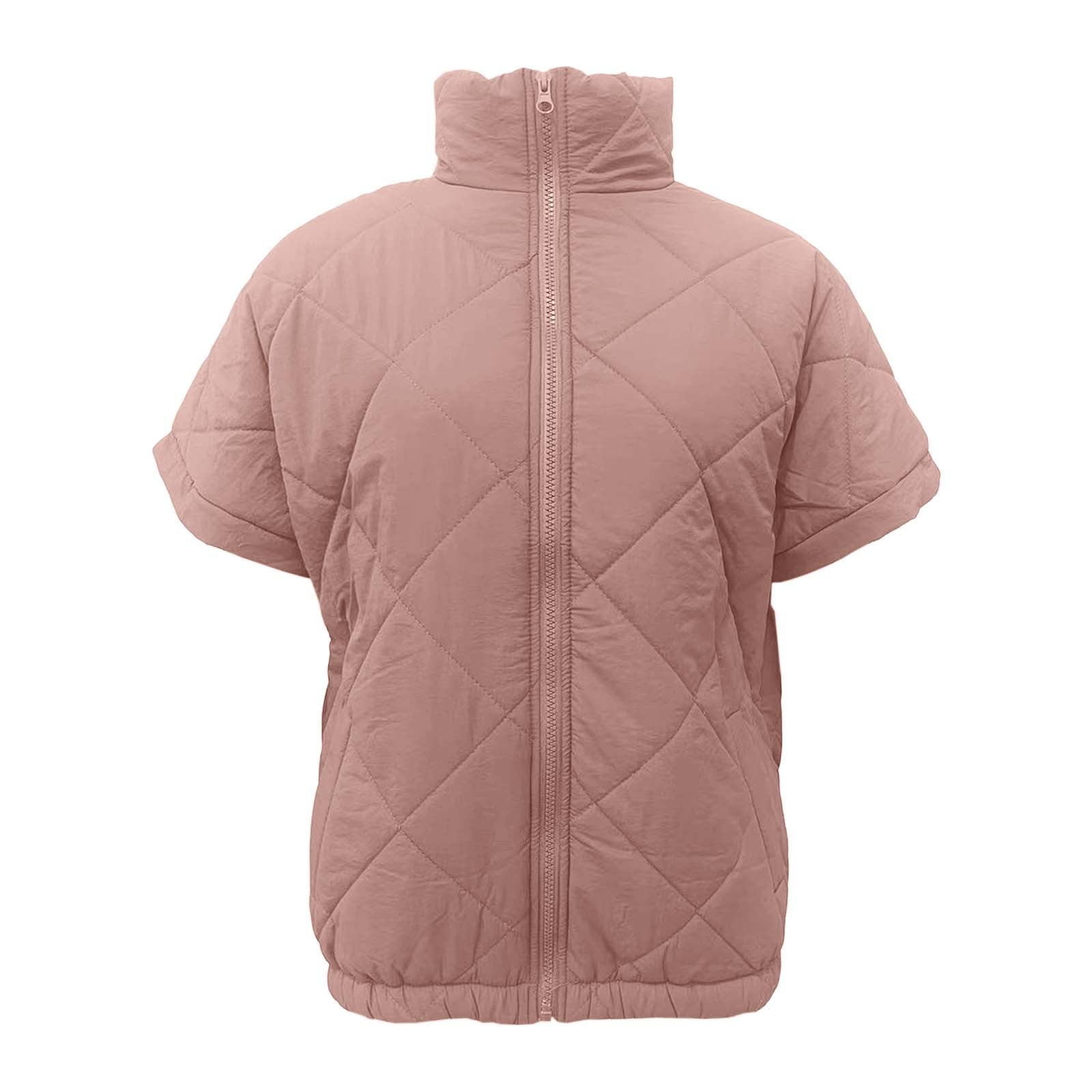 QHFBli Quilted Jackets for Women 2061 Casual Lightweight Short
