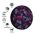 thumbnail image 4 of Naloa Purple Butterfly PVC Leather Spare Tire Wheel Cover for Car Truck SUV Camper Trailer Universal Fit many size16 inch, 4 of 6