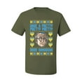 thumbnail image 2 of Wild Bobby, Have a Pretty Pretty Pretty Good Hanukkah Curb Larry, Hanukkah, Men Graphic Tee, Military Green, 4X-Large, 2 of 4