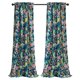 thumbnail image 5 of Lush Decor Dolores - Paneles de Ventana filtrantes de luz, Pares, 132 cm de Ancho x 213 cm de Largo, Azul Marino y Multi - Cortinas de Toile - Estampado Floral de p&aacute;jaro - Cortinas grandmil, 5 of 10