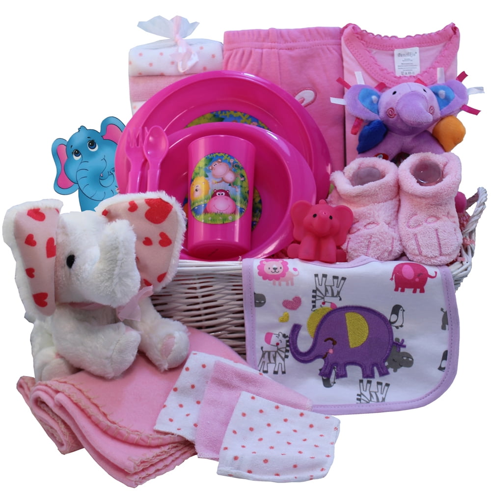 elephant baby gift basket