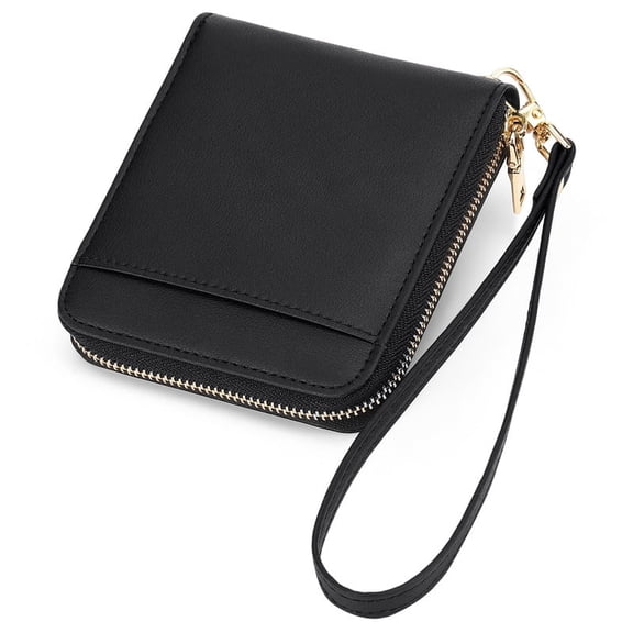 GAEKEAO Womens Wallet RFID Blocking Zip Around Wristlet Wallet Vegan Leather Card Holder Purse with Change Pocket