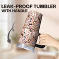 thumbnail image 5 of 20OZ Dog Print Hot Drink Tumbler with Handle Double Wall Vacuum Cup Ideal Dog Lover Gifts Unique Birthday Christmas Presents for Dog Enthusiasts Women Men Durable and Fits Most Car Cup Holders, 5 of 6
