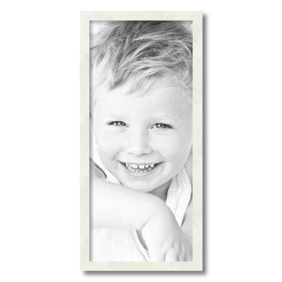ArtToFrames 11" x 25" White Picture Frame, 11x25 inch White Wood Poster Frame (WOM-5140)
