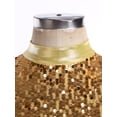 thumbnail image 6 of iiniim Women's Sequined Liturgical Worship Praise Dance Dresses Gradient Mesh Irregular Church Worship Tunic Gold L, 6 of 7