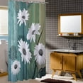 thumbnail image 6 of Stall Rustic Shower Curtain,36x72 inch RV Bathroom Shower Curtains Set with Hooks,White Daisy Floral Cyan Blue Bath Curtain,Waterproof Fabric, 6 of 6