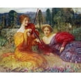 thumbnail image 2 of Hacker, Arthur 14x12 White Modern Wood Framed Museum Art Print Titled - Musicienne du Silence, c. 1900, 2 of 4