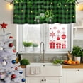 thumbnail image 5 of St. Patrick's Day Curtain Valances for Windows, Kitchen Valance Window Treatments Panel 2 Pack, Shamrock Truck Gold Coin Green Plaid Retro Rod Pocket Short Curtains for Bathroom Bedroom 54 x 18 Inch, 5 of 8