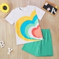thumbnail image 2 of Kogui Boys Toddler Clothes Toddler Baby Boy Summer Outfit Baby Boy Clothes Short Sleeve T-Shirts Top + Shorts 2Pcs Boy Clothing Casual Set Size 6-7 (Green,6-7 Years), 2 of 4