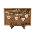 thumbnail image 2 of SPOORYYO Personalized Family Tree Wooden Decor with Custom Names - Heart Shape Keepsake Gift for Mom on Christmas, 2 of 6