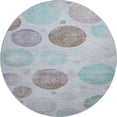 thumbnail image 2 of Addison Rugs Mayfield Premium Machine Washable Transitional Geometric Blue Round Rug, 8' x 8', 2 of 6
