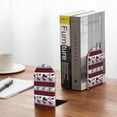 thumbnail image 5 of Sikiie Buffalo Plaid Forest Bookends 1 Pair, Wood Bookends for Shelves, Book Ends for Shelves, Book Shelf Holder for Home Office, 5 of 7