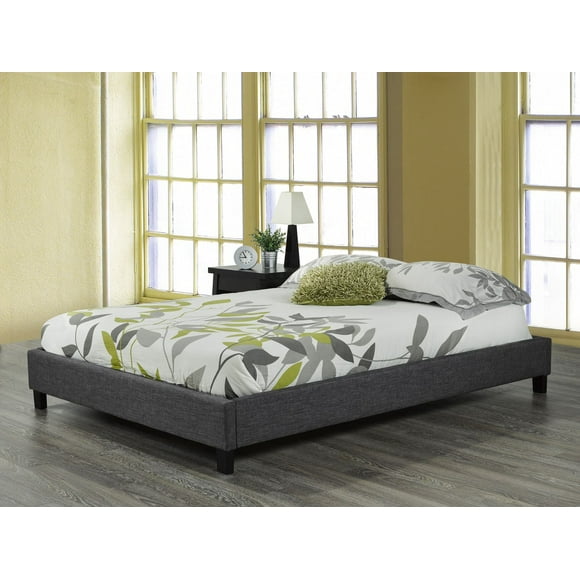 Single Platform Bed Frame, Grey