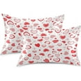 thumbnail image 2 of GZHJMY Valentine's Day Heart Satin Pillowcase, Soft Breathable Silk Pillow Case with Envelope Closure for Hair and Skin, Queen Size 30 x 20 Inch Home Decor, 2 of 7