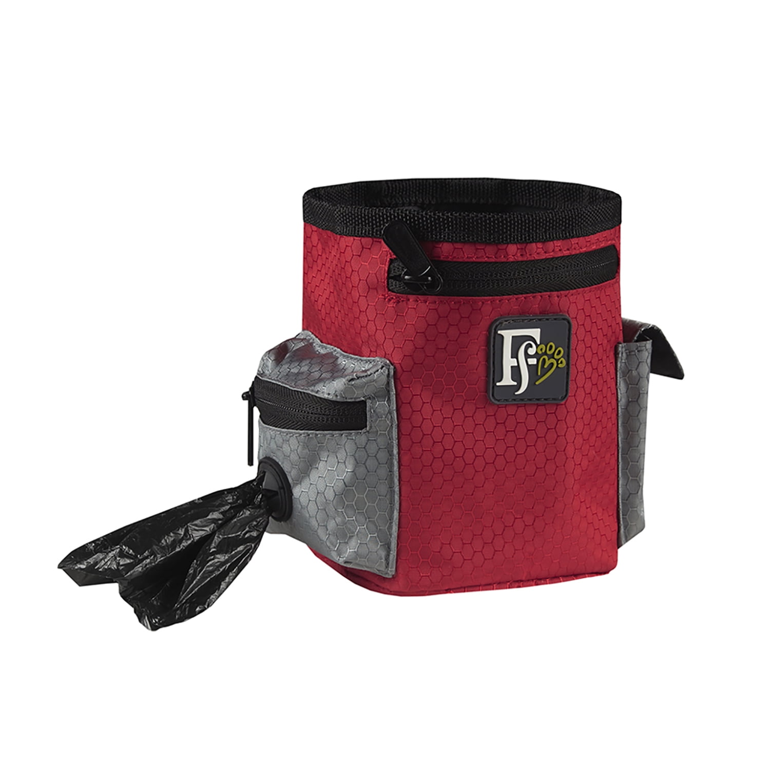 Pefilos 5.5" Pet Training Hands-Free Snack Bag(No Snacks), Training Bag for Kibbles Toys with Poop Bag Dispenser, Red Pefilos 5.5" Pet Training Hands-Free Snack Bag(No Snacks), Training Bag for Kibbles Toys with Poop Bag Dispenser, Red