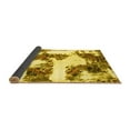 thumbnail image 2 of Ahgly Company Indoor Round Abstract Yellow Modern Area Rugs, 6' Round, 2 of 4