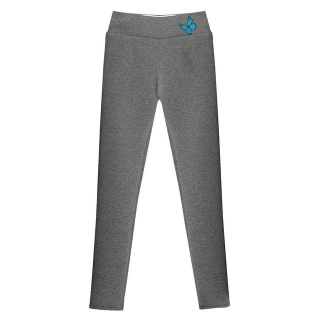 Gibobby leggings mujer Leggings de lana de gruesos de terciopelo para mujer, pantalones cálidos de cintura alta estampados para otoño e invierno(Gris, L)