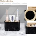 thumbnail image 2 of Shinowa Toothbrush Holder,Premium Toothbrush Organizer,Bathroom Storage Organizer for Electric Toothbrush, Toothpaste, Razor, Comb, Ink Black, 2 of 8