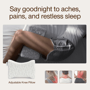 Coop Home Goods CertiPUR-US® Certified Memory Foam Knee Support Pillow with Cover