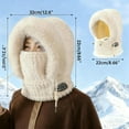 thumbnail image 5 of 3 in 1 Beanie Hat with Scarf and Mask，Furry Warm Winter Hat with and Ear Protections for Cold Weather Outdoor Activity Skiing Hiking ，Suitable for cold weather., 5 of 6