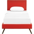 thumbnail image 3 of Modway Jessamine Twin Upholstered Platform Bed with Round Splayed Legs, Multiple Colors, 3 of 11