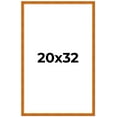 thumbnail image 2 of 20x32 Honey Brown Real Wood Picture Frame Width 0.75 inches | Interior Frame Depth 0.5 inches |, 2 of 8