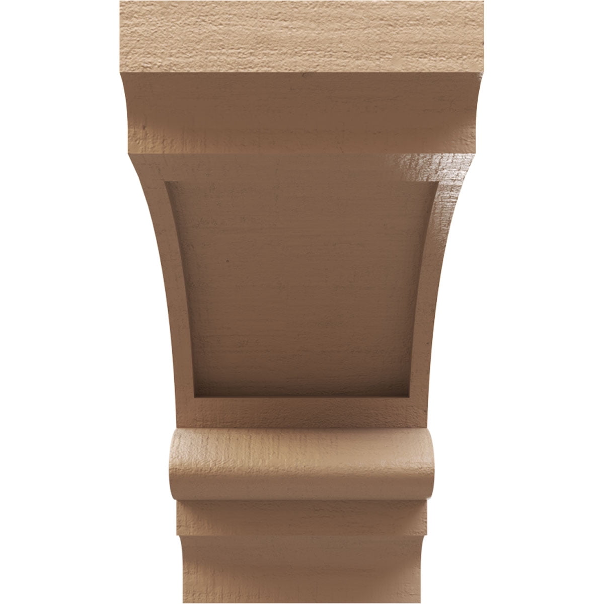 5"W x 15"D x 10"H Classic Diane Rough Cedar Woodgrain TimberThane Corbel, Primed Tan