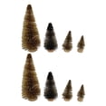 thumbnail image 5 of GUOOL 8Pcs Artificial Christmas Tree Brush Trees Mini Miniature Xmas Trees Christmas Decor for Wedding Bar Shop Display Centerpiece Brown, 5 of 9