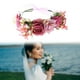 thumbnail image 5 of Corona de flores con cinta para bodas, guirnalda para la cabeza, accesorios para el cabello 23 cm de diámetro, 5 of 8