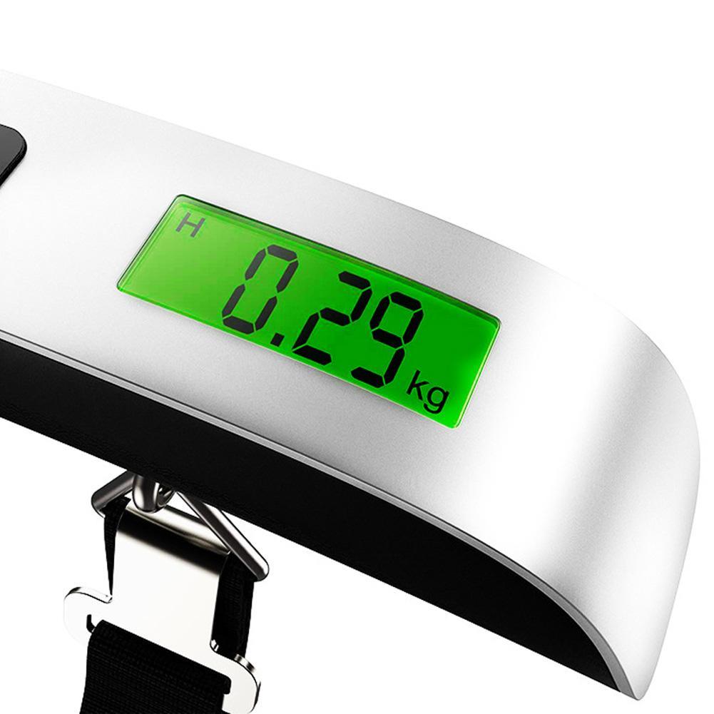 50kg Digital Travel Luggage Scale – Portable Handheld Suitcase Weigher (Black)