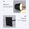 thumbnail image 2 of Simple Desk Lamp Decorative Desk Lamp Rechargeable Desk Lamp Metal Texture Ambient Lamp Black 4000mAh, 2 of 8