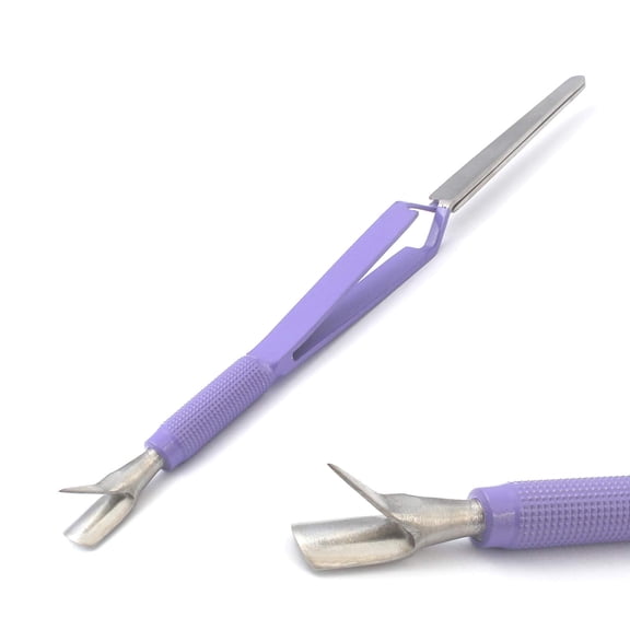 OdontoMed2011 C-curve Nail Pinching Tool Wand Acrylic Gel Tips Multi-function Young Color Coated (Purple)