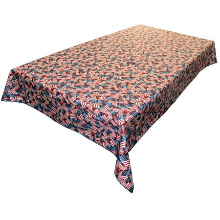 

100% Cotton Tablecloth 4th of July US Flags Army Print