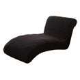 thumbnail image 4 of Funda para sillas elásticas Macarena cubierta de chaise lounge Negro, 4 of 8