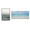 thumbnail image 4 of Kate and Laurel Sylvie I Want to go Back Framed Canvas Wall Art by Vidal Hernandez, 18x40 White, Wide Ocean Beach Landscape Art for Wall, 4 of 6