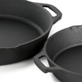 thumbnail image 5 of 13-Piece Cast Iron Skillet Set with Tempered Glass Lids and Silicone Holders, 5 of 8