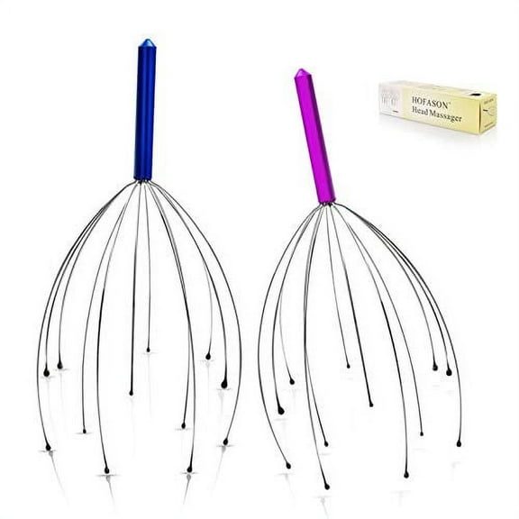 Scalp Massagers, Handheld Head Massage Tingler, Scratcher for Deep Relaxation, Hair Stimulation and Stress Relief (2 Pack, Random Colors)